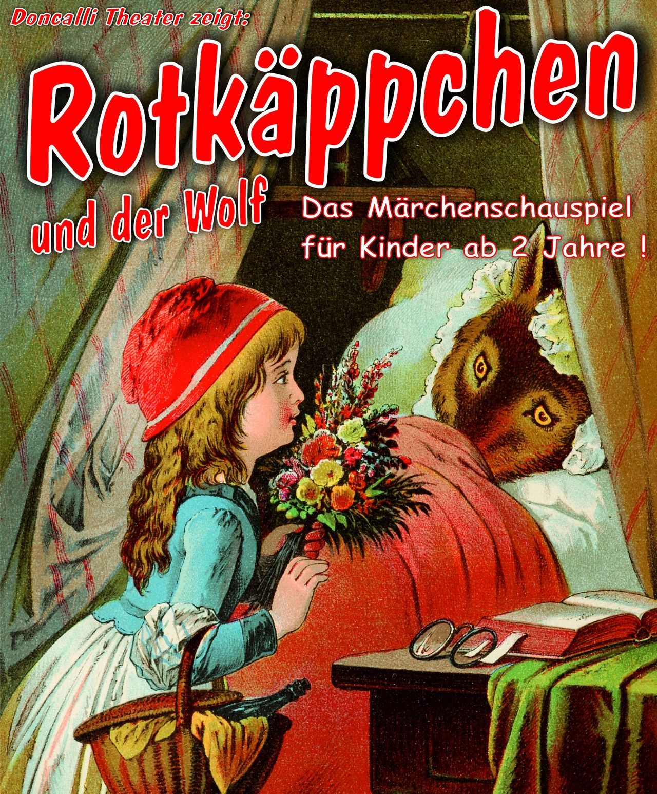 Rotkäppchen und der Wolf" live auf der Theaterbühne